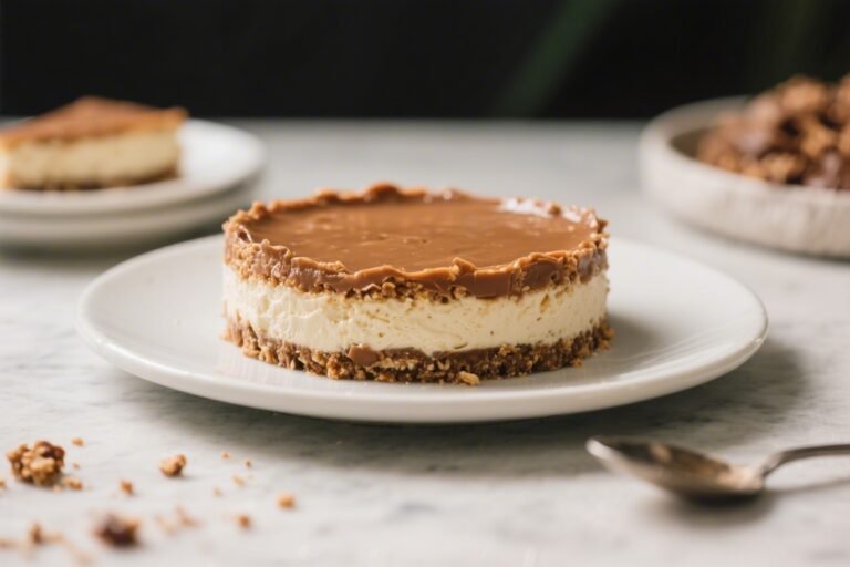 No Bake Toffee Crunch Cheesecake – Creamy, Crunchy, and Effortless
