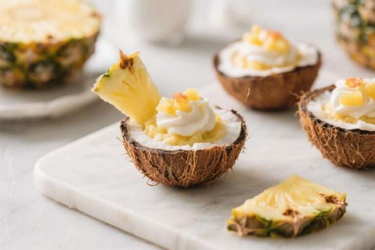 100-Calorie Pineapple Coconut Cups – Light, Tropical, and Easy
