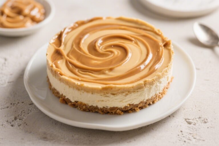 No Bake Caramel Swirl Cheesecake – Creamy, Luscious, and Effortless