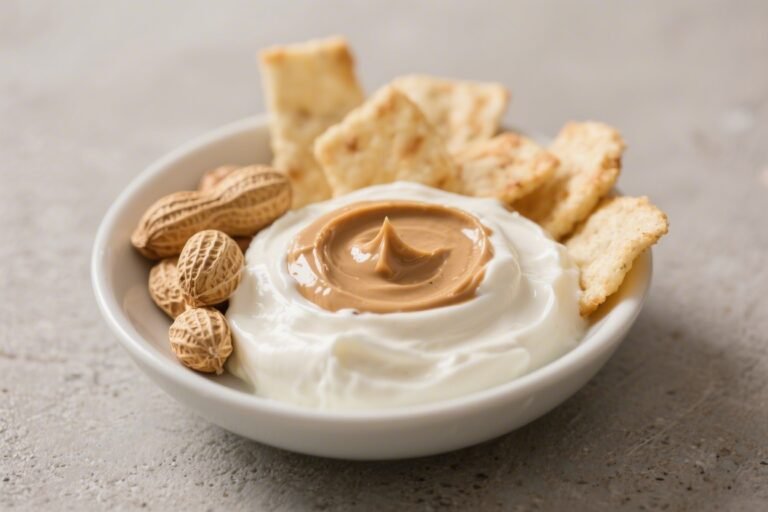 100-Calorie Peanut Butter Greek Yogurt Dip – Creamy, Light, and Satisfying