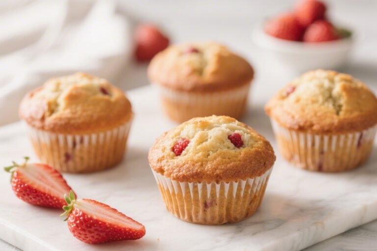 Healthy Strawberry Muffins – Light, Juicy, and Easy to Make