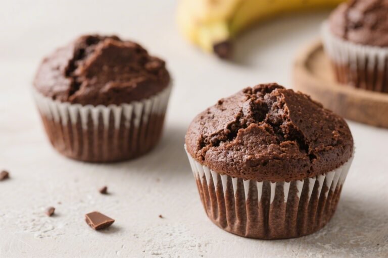 Healthy Chocolate Banana Muffins – Easy, Moist, and Naturally Sweet