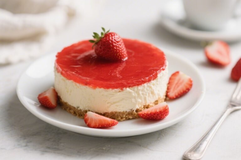 No Bake Strawberry Cheesecake – Creamy, Fresh, and Effortless