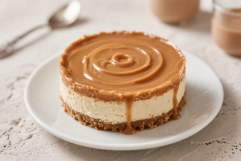No Bake Caramel Latte Cheesecake – Creamy, Coffee-Kissed, and Effortless