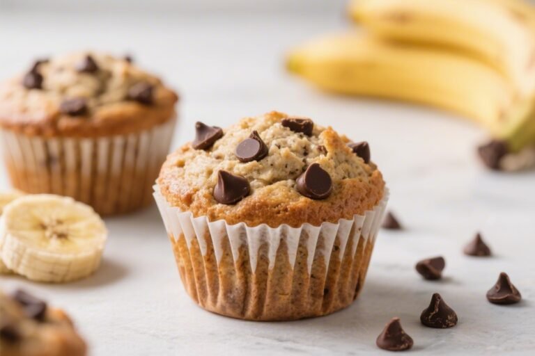 Healthy Banana Chocolate Chip Protein Muffins – Easy, Wholesome, and Satisfying