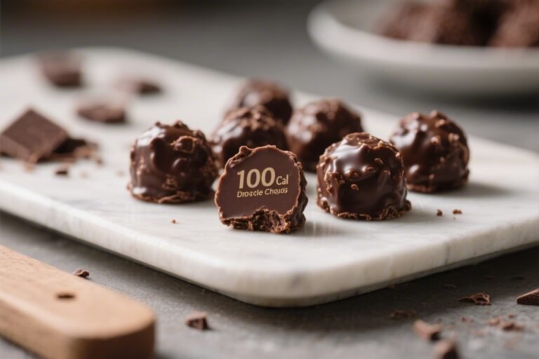 100-Calorie Double Chocolate Protein Bites – Easy, No-Bake Energy Snacks