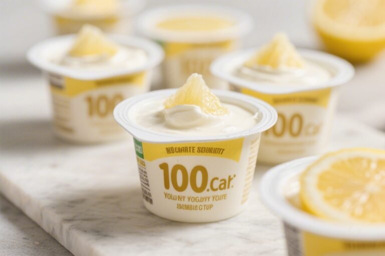 100-Calorie Lemon Yogurt Cups – Bright, Zesty, and Light