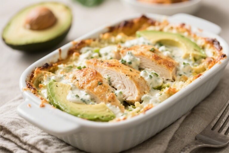 Keto Chicken Avocado Ranch Bake – Creamy, Comforting, and Low-Carb