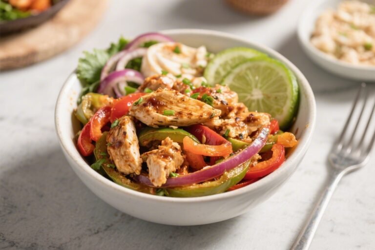 Keto Chicken Fajita Bowl – A Fresh, Flavor-Packed Low-Carb Favorite