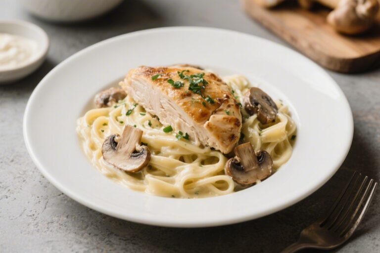 Keto Chicken Mushroom Alfredo – Creamy, Comforting, Low-Carb Dinner