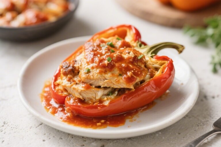 Keto Chicken Buffalo Stuffed Peppers – Spicy, Creamy, and Low-Carb Comfort