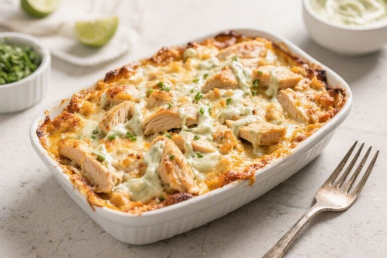 Keto Chicken Ranch Casserole – Creamy, Cheesy, and Weeknight Easy