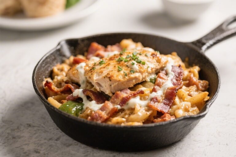 Keto Chicken Bacon Ranch Skillet – Creamy, Comforting, and Low-Carb