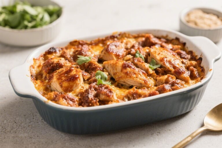 Keto BBQ Chicken Casserole – Easy, Saucy, and Low-Carb Comfort