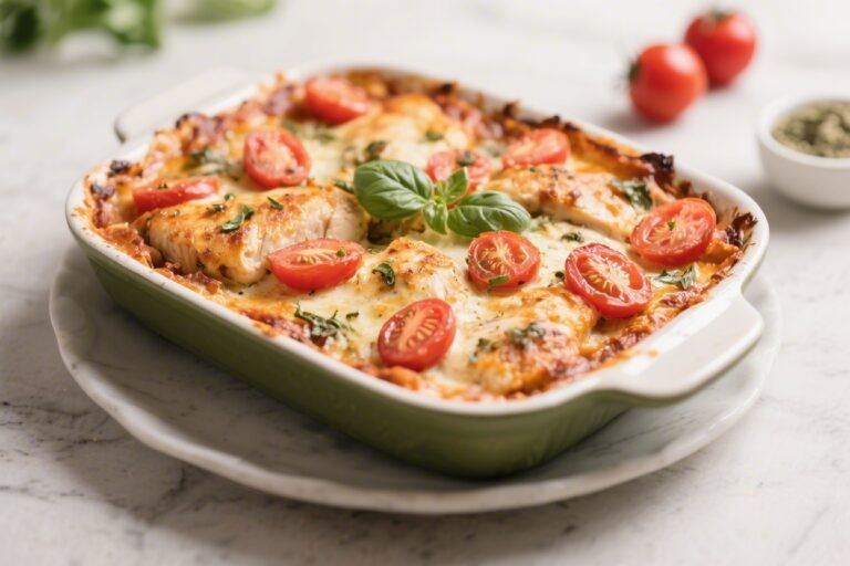 Keto Chicken Caprese Casserole – A Fresh, Low-Carb Comfort Classic