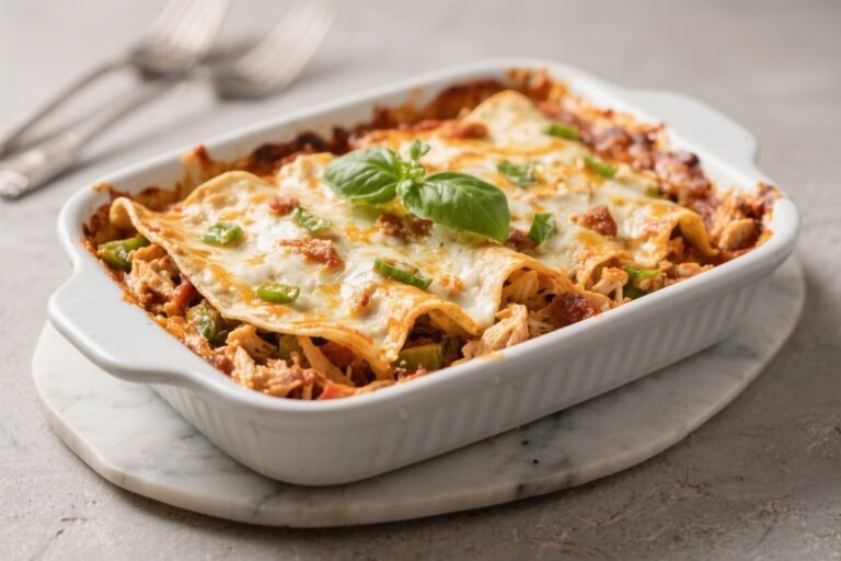 Keto Chicken Enchilada Bake – A Cozy, Low-Carb Weeknight Favorite