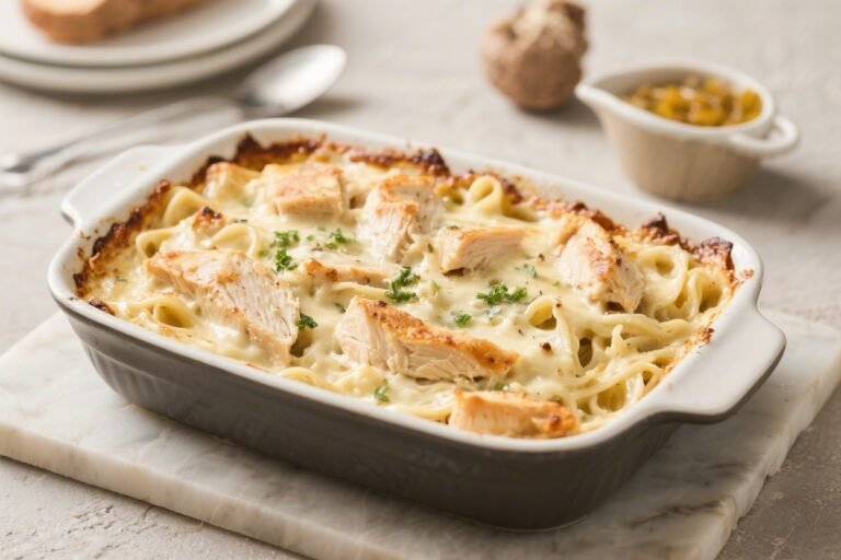 Keto Chicken Alfredo Bake – Creamy, Comforting, and Low-Carb