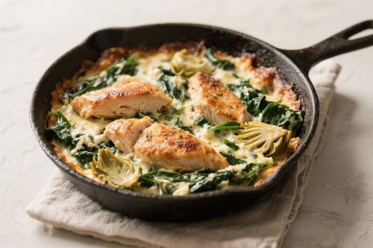 Keto Chicken Spinach Artichoke Skillet – Creamy, Comforting, and Low-Carb