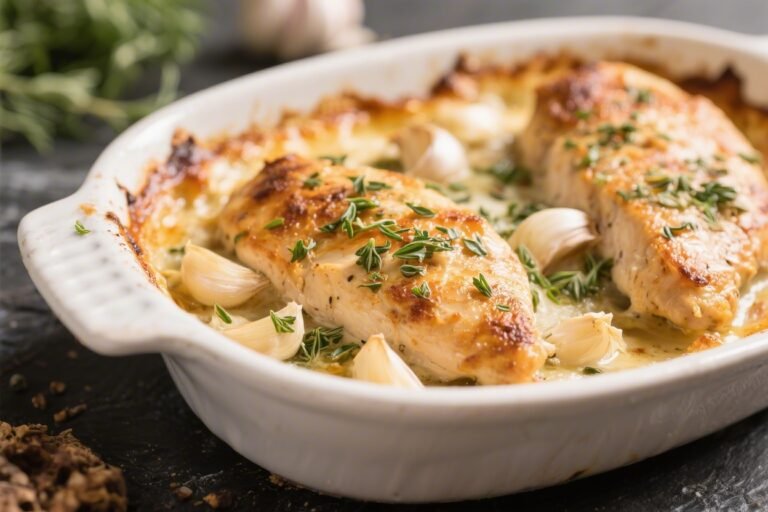Keto Chicken Garlic Herb Bake – Simple, Flavor-Packed Comfort Food
