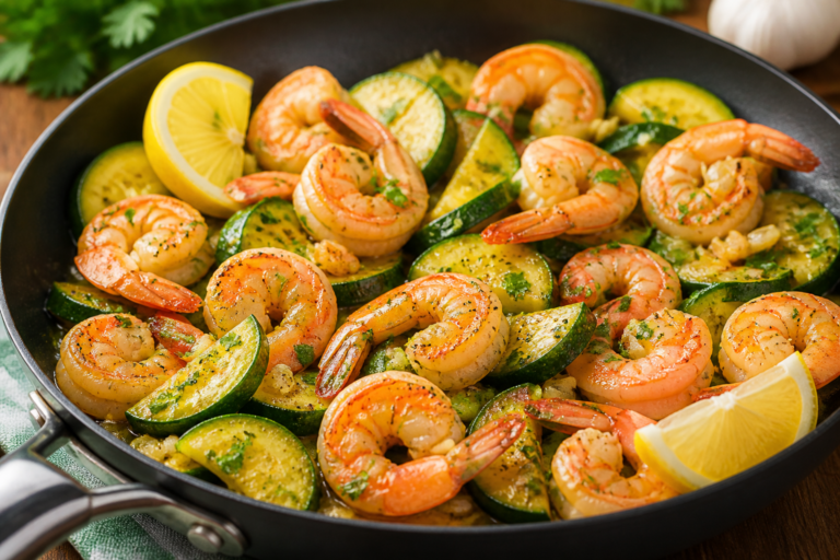 Garlic Butter Shrimp Zucchini Skillet – Quick, Fresh, and Flavorful