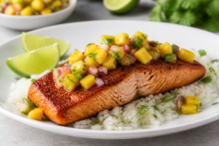 Chili Lime Salmon With Mango Salsa – Bright, Fresh, and Weeknight-Friendly