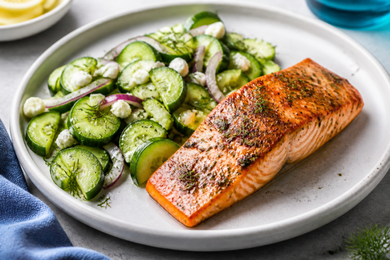 Mediterranean Salmon With Cucumber Salad – Fresh, Bright, and Weeknight-Friendly