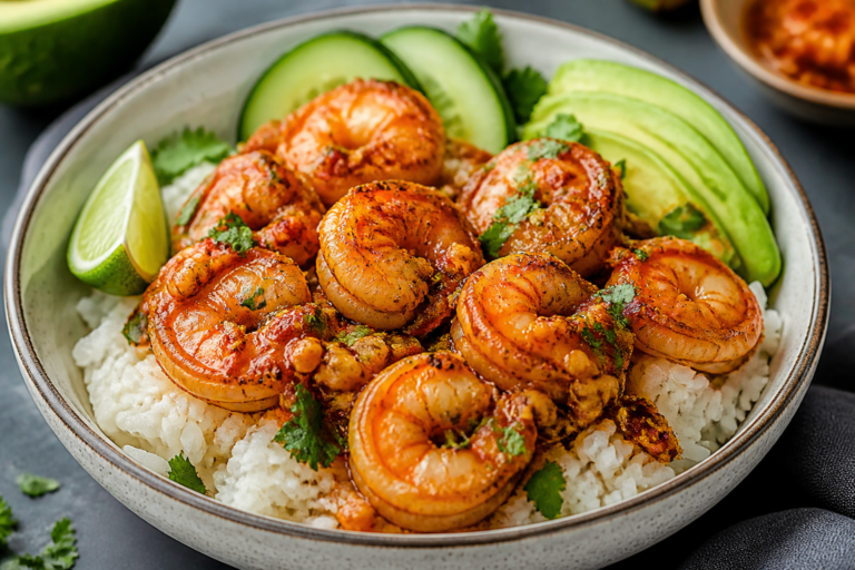 Spicy Garlic Shrimp Rice Bowls – Fast, Flavorful, and Satisfying