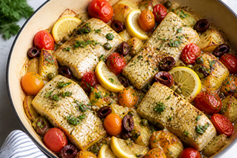One Pan Mediterranean Cod Dinner – Simple, Fresh, and Ready Fast
