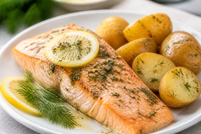 Lemon Dill Salmon With Potatoes – Bright, Simple, and Satisfying