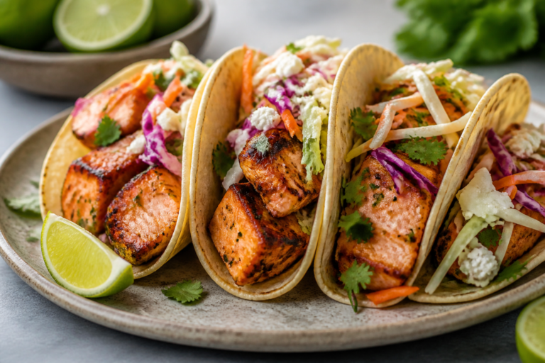 Healthy Honey Lime Salmon Tacos – Bright, Fresh, and Weeknight Easy