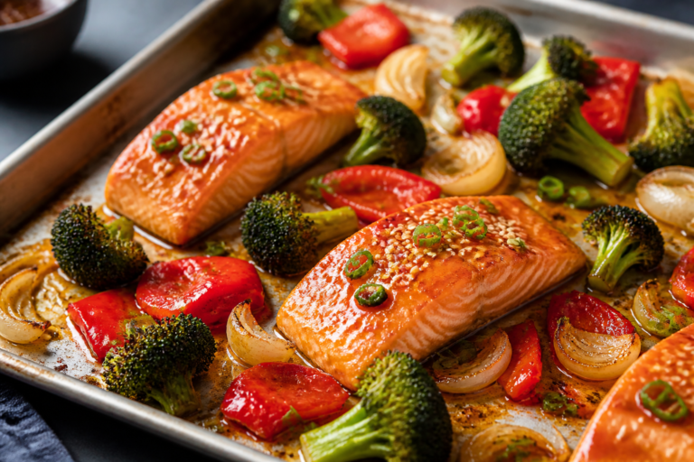Sheet Pan Teriyaki Salmon Dinner – Simple, Saucy, and Weeknight-Friendly