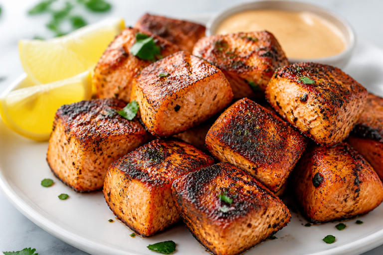 Air Fryer Cajun Salmon Bites – Crispy, Spicy, and Fast
