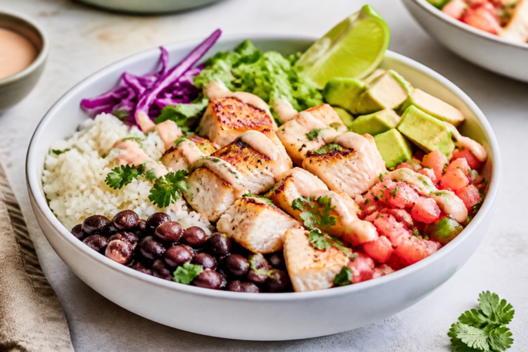 High Protein Fish Burrito Bowls – A Fresh, Satisfying Meal You Can Meal Prep