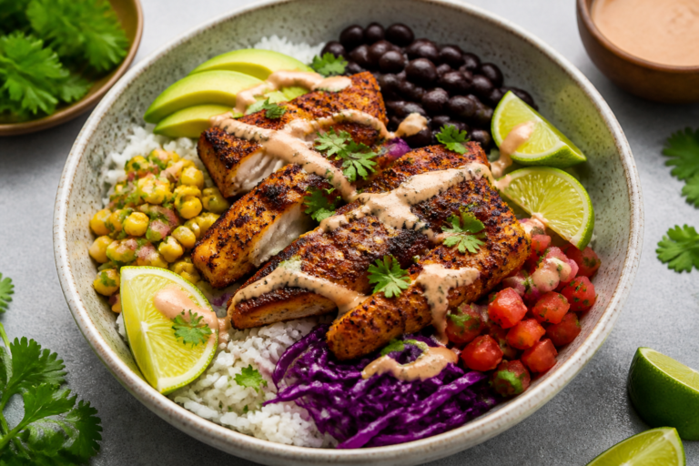 Healthy Chipotle Lime Fish Bowls – Fresh, Zesty, and Satisfying