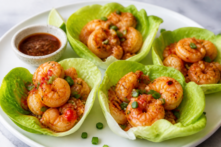 Garlic Chili Shrimp Lettuce Wraps – Fresh, Spicy, and Fast