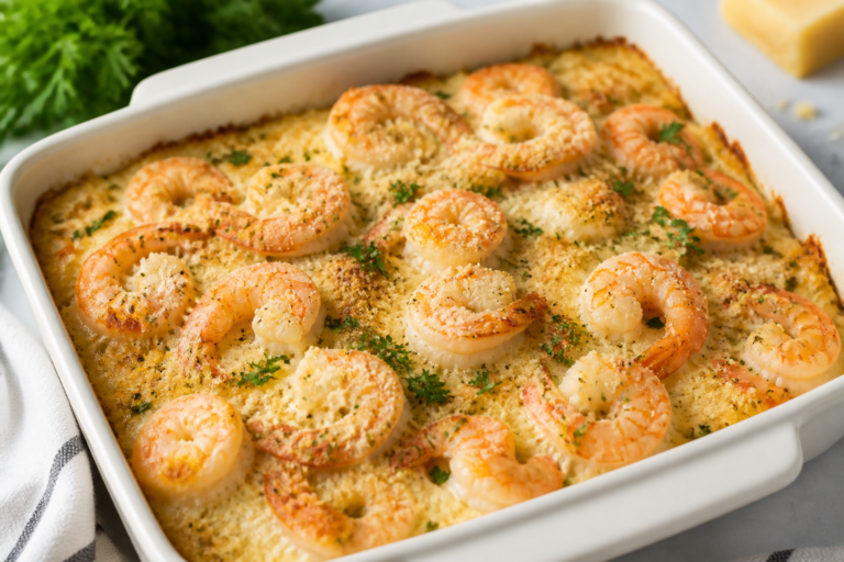Garlic Parmesan Shrimp Bake – Easy, Flavor-Packed Weeknight Favorite