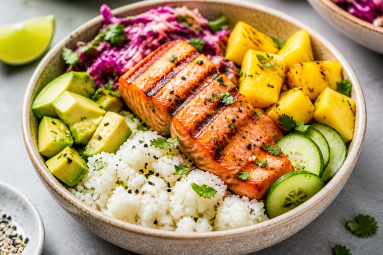 Healthy Pineapple Salmon Bowls – Bright, Fresh, and Weeknight-Friendly