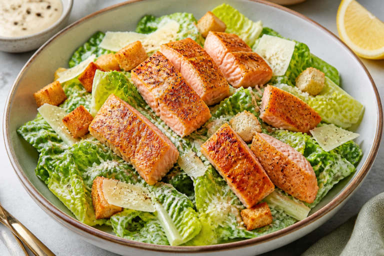 High Protein Salmon Caesar Salad – A Fresh, Satisfying Meal