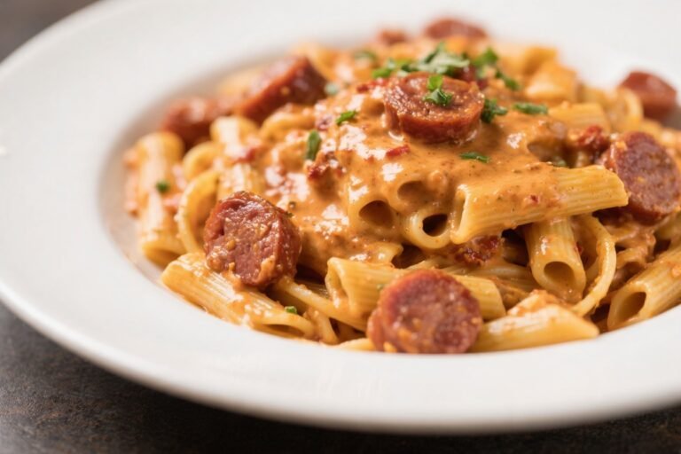 Creamy Cajun Sausage Pasta – A Cozy, Flavor-Packed Dinner
