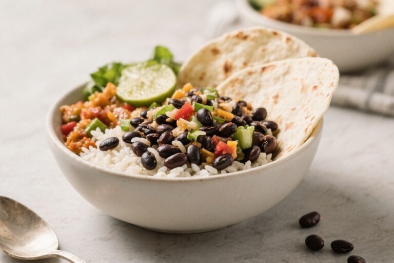 Easy Black Bean & Rice Burrito Bowls – A Simple, Satisfying Weeknight Meal