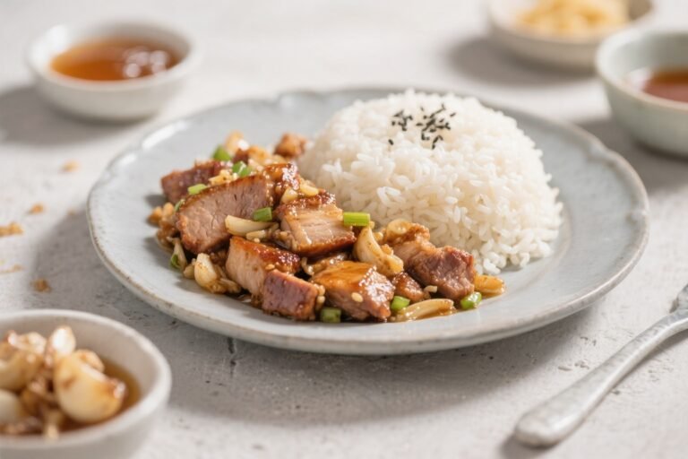 Easy Honey Garlic Pork & Rice – Sweet, Savory, and Weeknight-Friendly