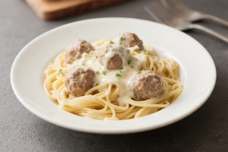 Creamy Alfredo Meatball Pasta – Cozy, Crowd-Pleasing Comfort Food