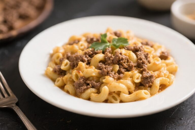 Budget-Friendly Mac & Cheese with Ground Beef – Comforting, Hearty, and Easy