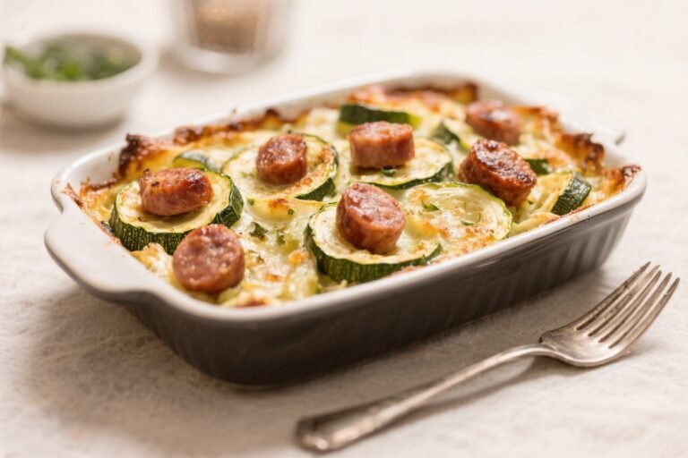 Easy Baked Zucchini & Sausage Dinner – A Simple, Satisfying Weeknight Meal
