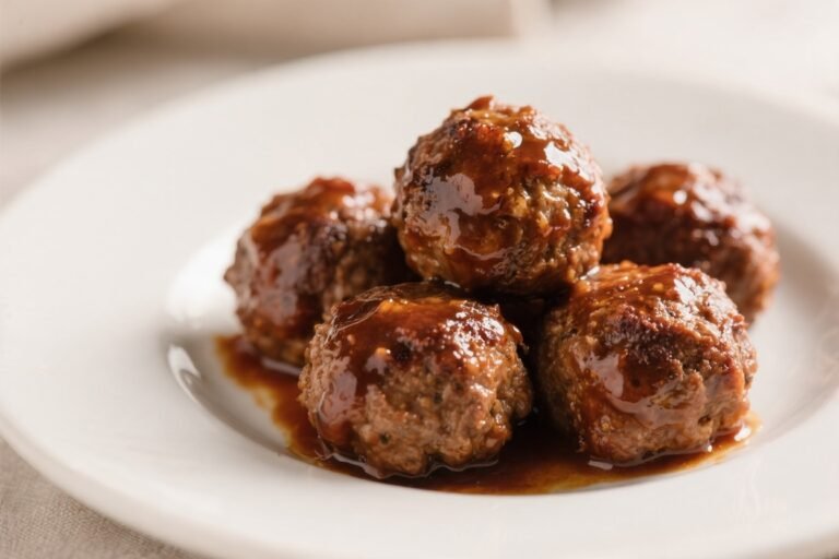 Baked BBQ Meatballs – Tender, Saucy, and Easy