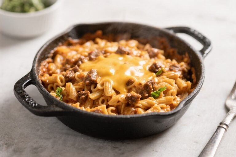 One-Pot Cheesy Hamburger Helper – A Cozy Weeknight Favorite