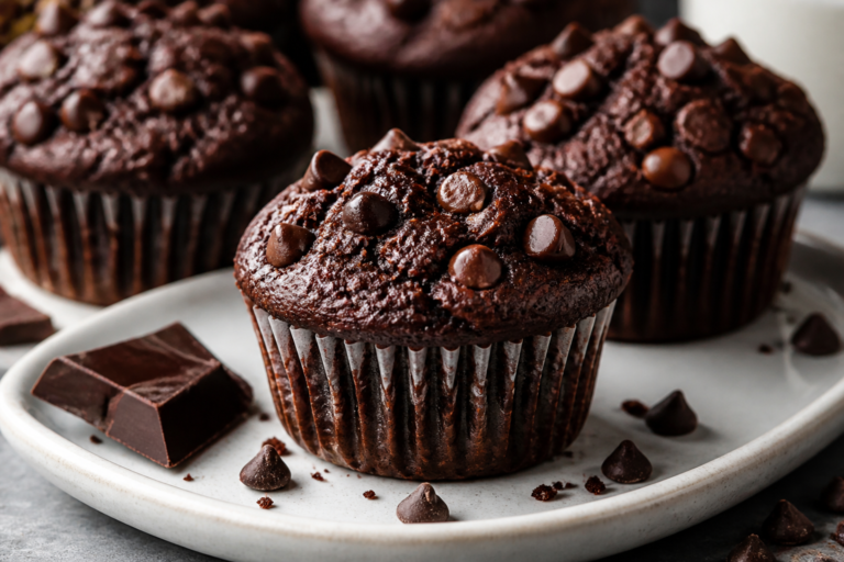 Double Chocolate Protein Muffins – Rich, Moist, and Satisfying