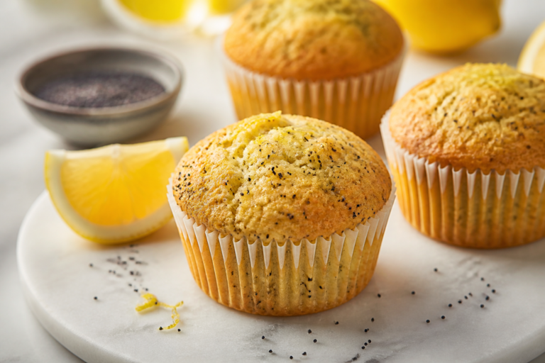 Lemon Poppy Seed Protein Muffins – Bright, Zesty, and Satisfying