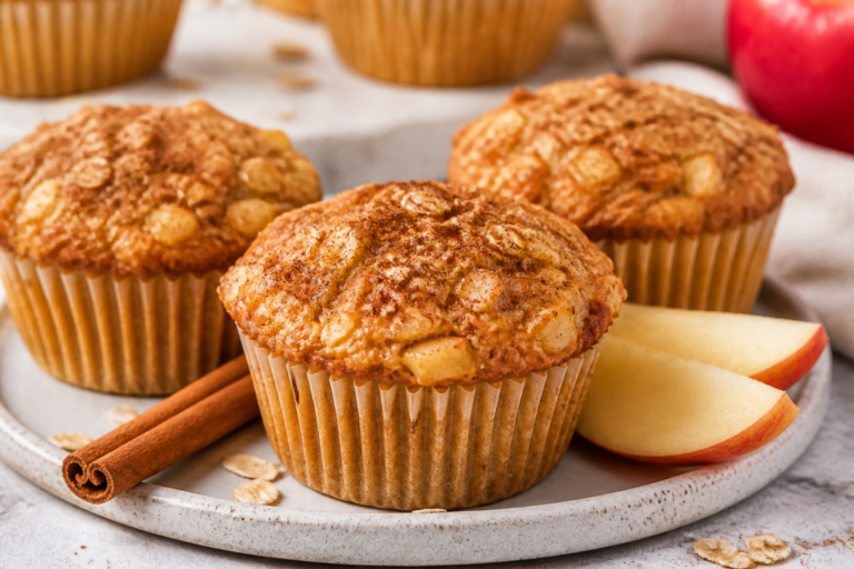 Apple Cinnamon Protein Muffins – Soft, Spiced, and Wholesome