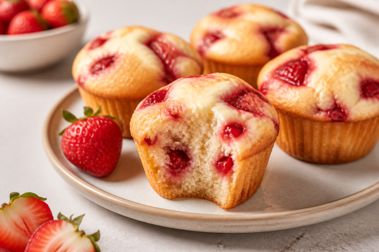Strawberry Cheesecake Protein Muffins – A Light, High-Protein Treat